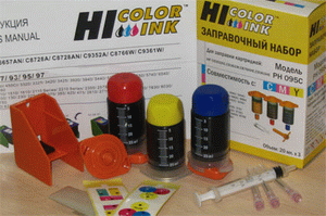 Заправочный набор HP C6657A/C8728A (Hi-Black) 3x20ml, color